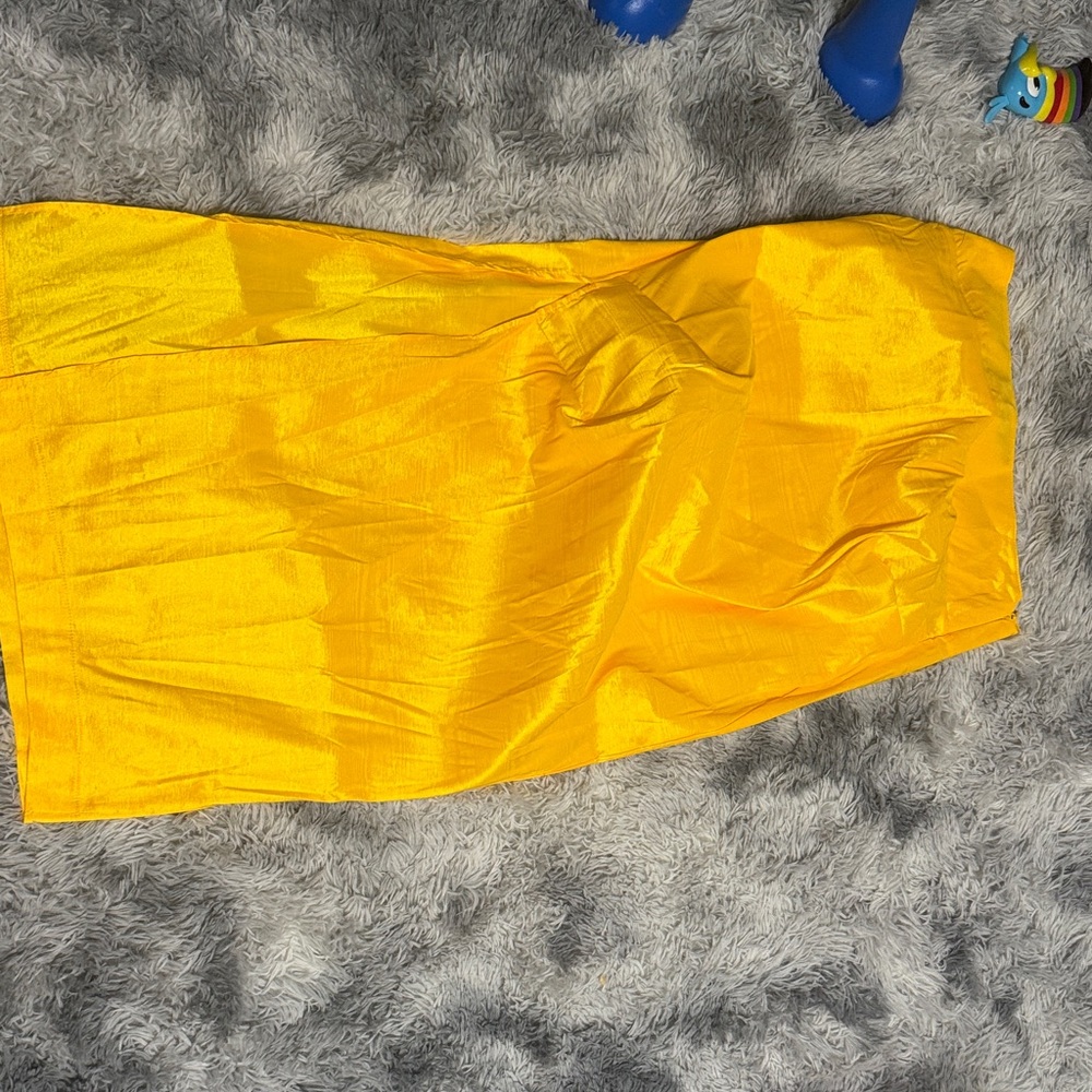 New York & Company Asymmetrical Yellow Skirt